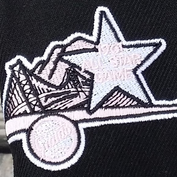 New Era San Francisco Giants 1901 All Star Game Patch Black Pink Fitted Hat Cap - Picture 3 of 6